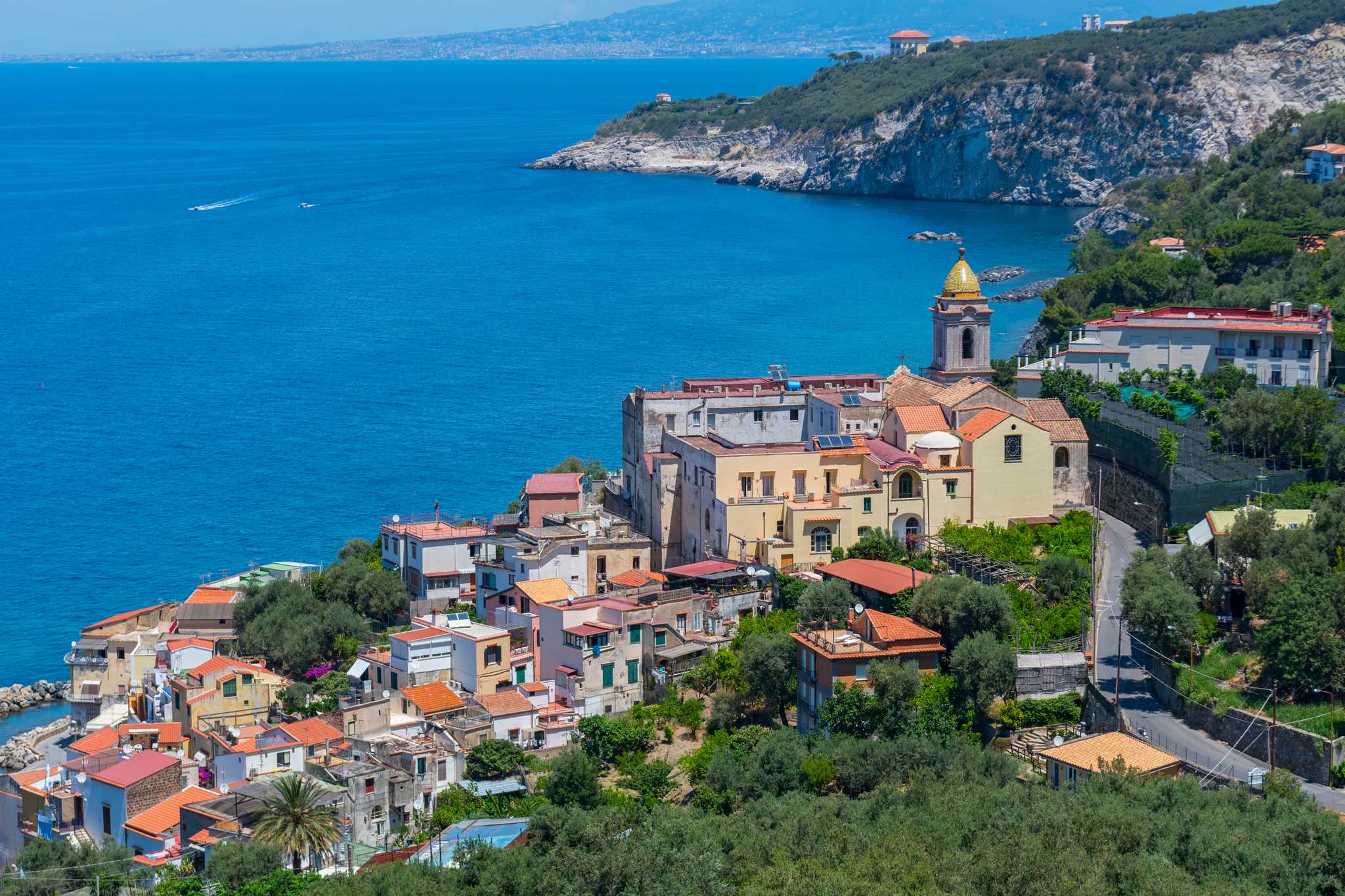 Parada no itinerário em Massa Lubrense em viagem particular de um dia a partir de Conca dei Marini
