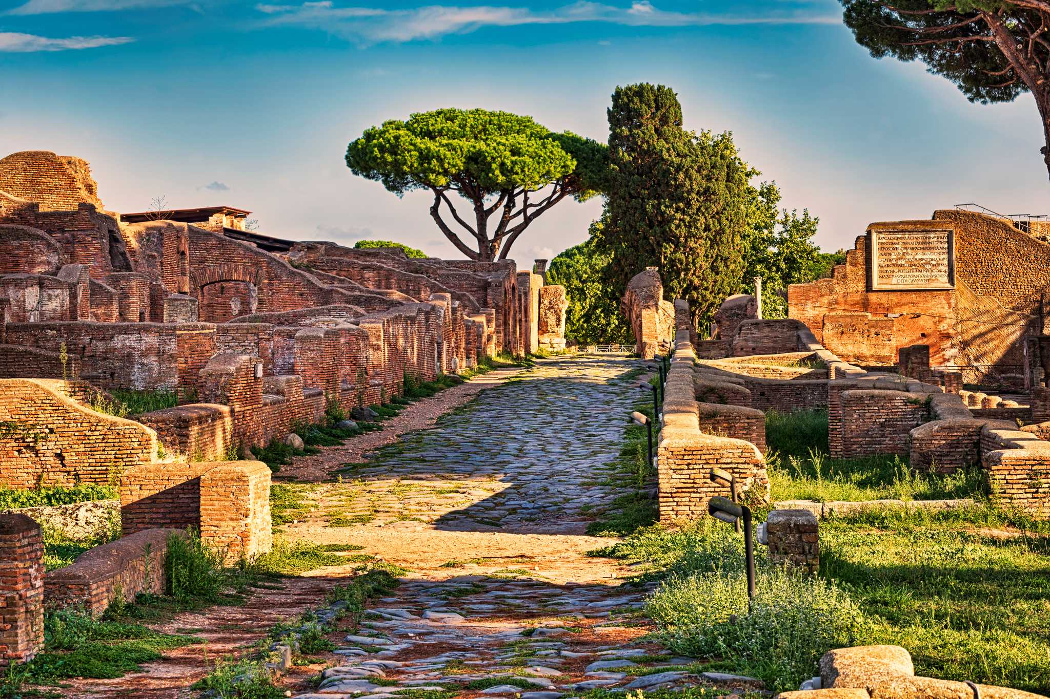 Private car transfer services in Ostia - scenic view on Ostia in Italy