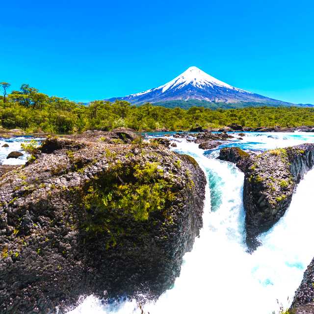 Puerto Montt to Petrohue Waterfalls and Ensenada: Day trip