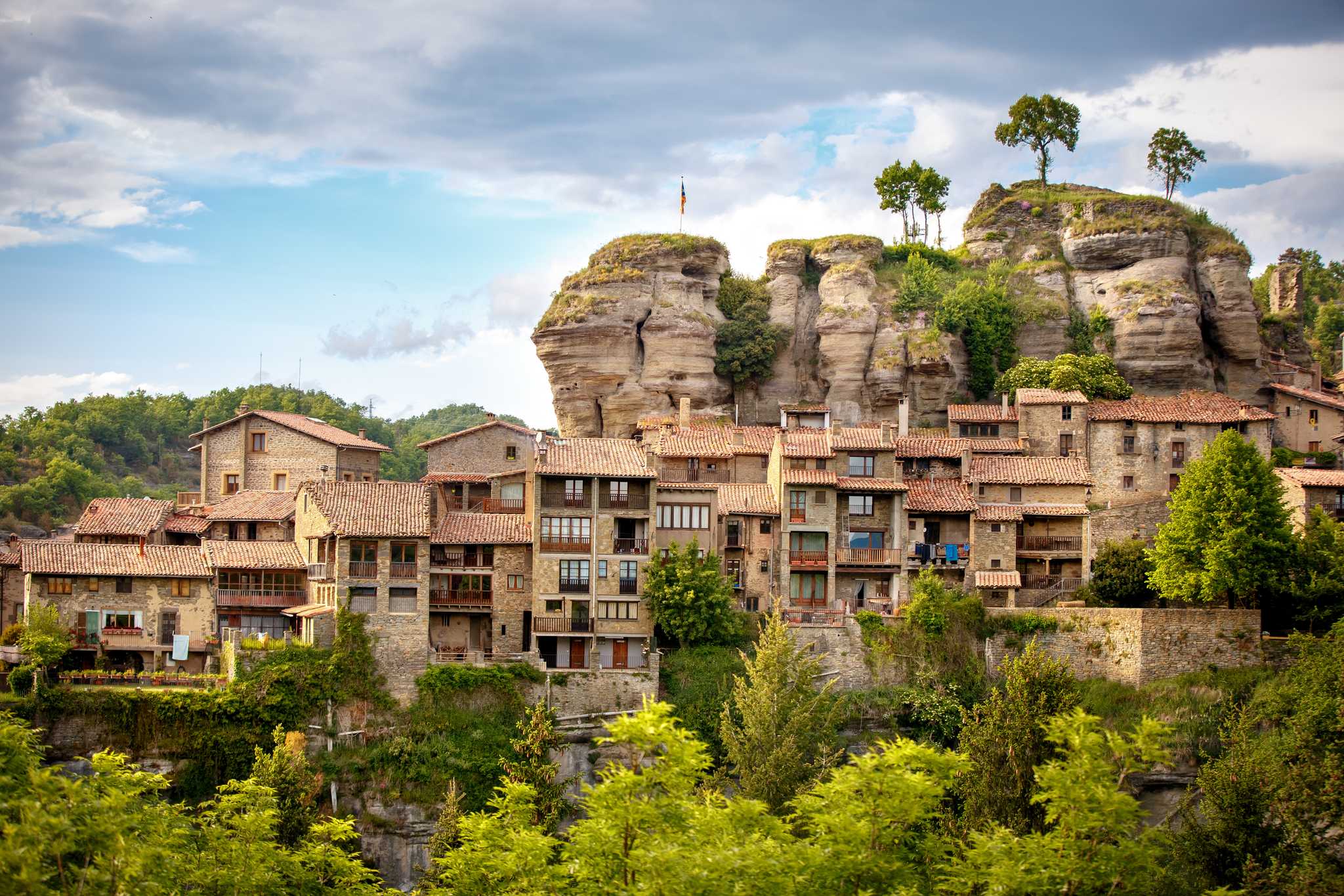 Private car transfer services in Rupit - scenic view on Rupit in Spain