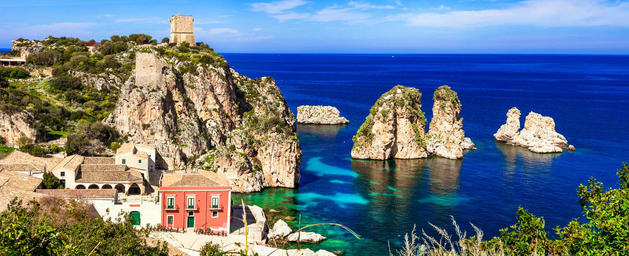 Itinerary stop at Scopello on private day trip from Palermo