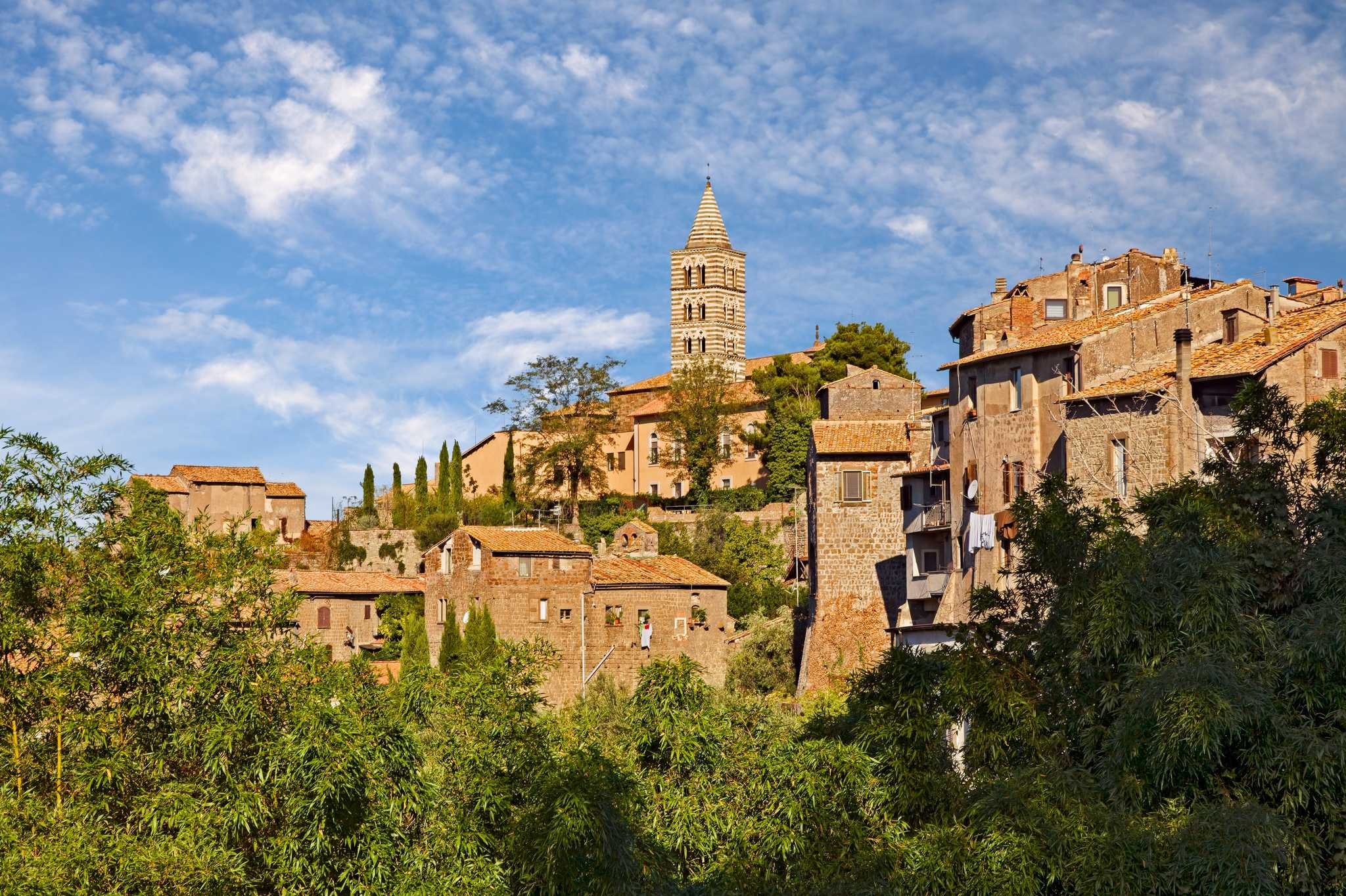 Private car transfer services in Viterbo - scenic view on Viterbo in Italy