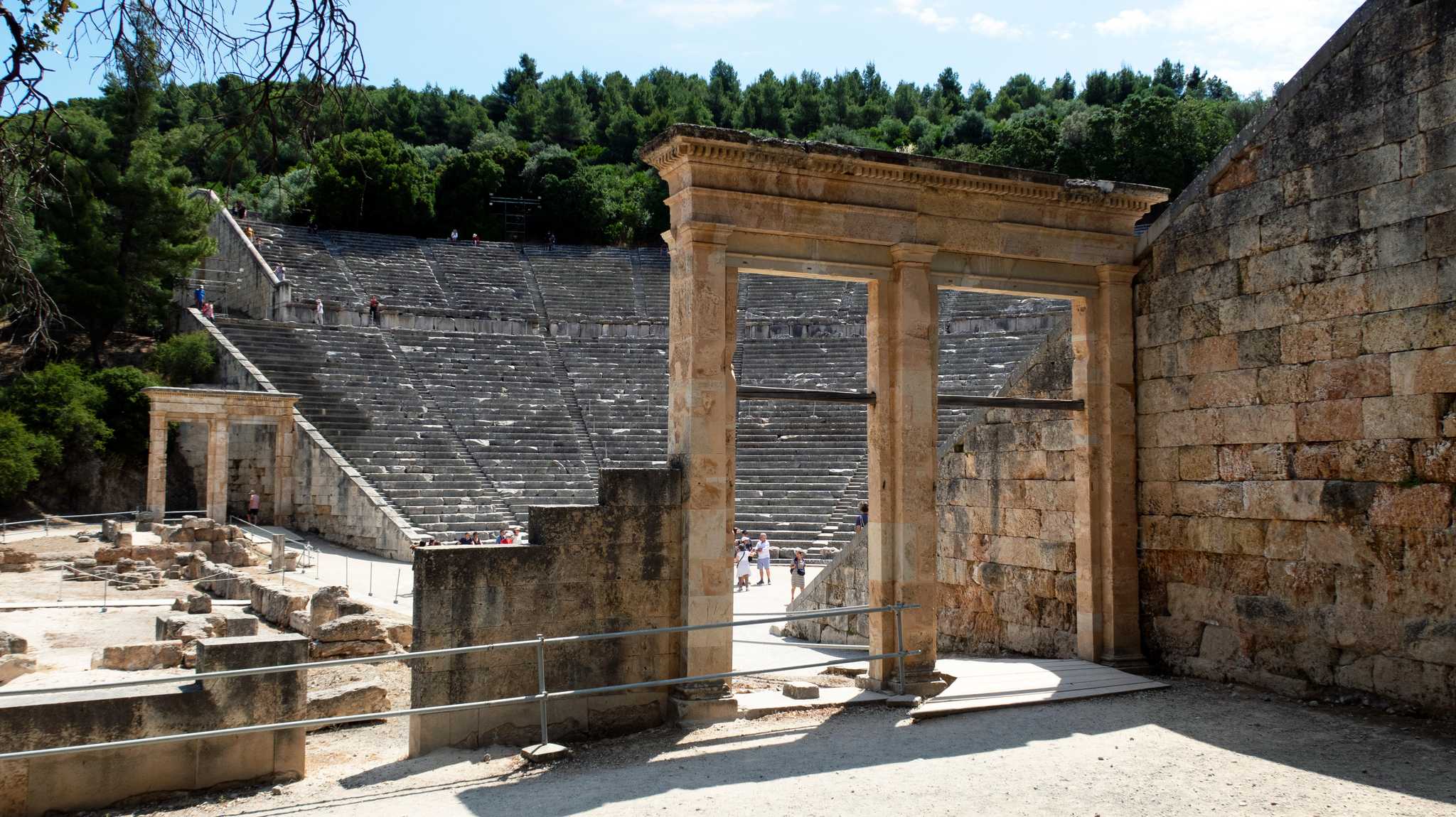Itinerary stop at Ancient Theatre at the Asclepieion of Epidaurus on private day trip from Athens