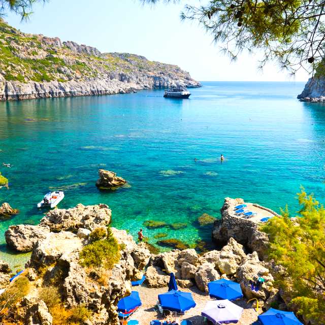 Rhodes to Anthony Quinn Bay and Tsambika Beach: Day trip