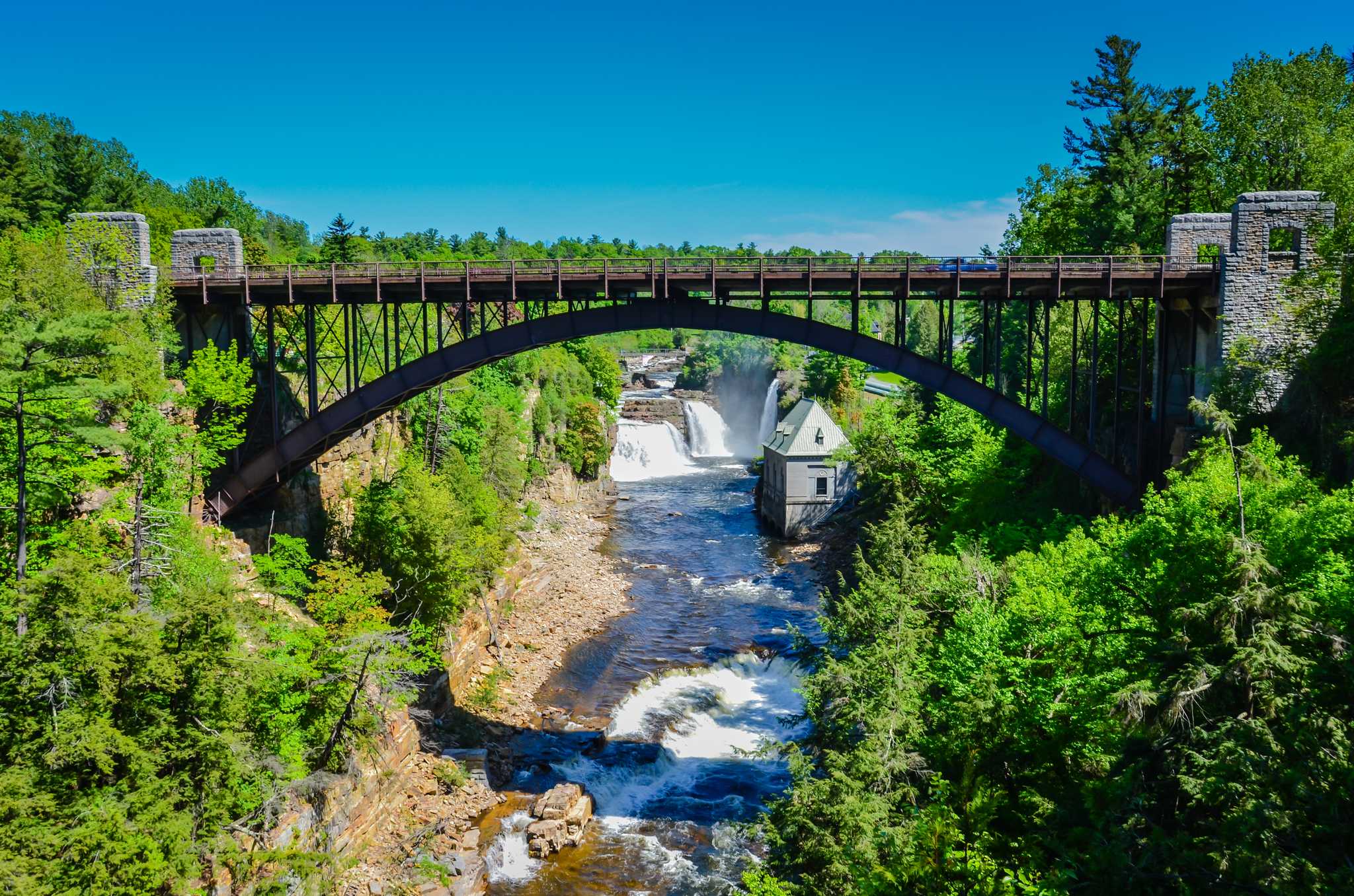 Visit Ausable Chasm on the way from albany-ny-us to quebec-city-qc-ca with Daytrip