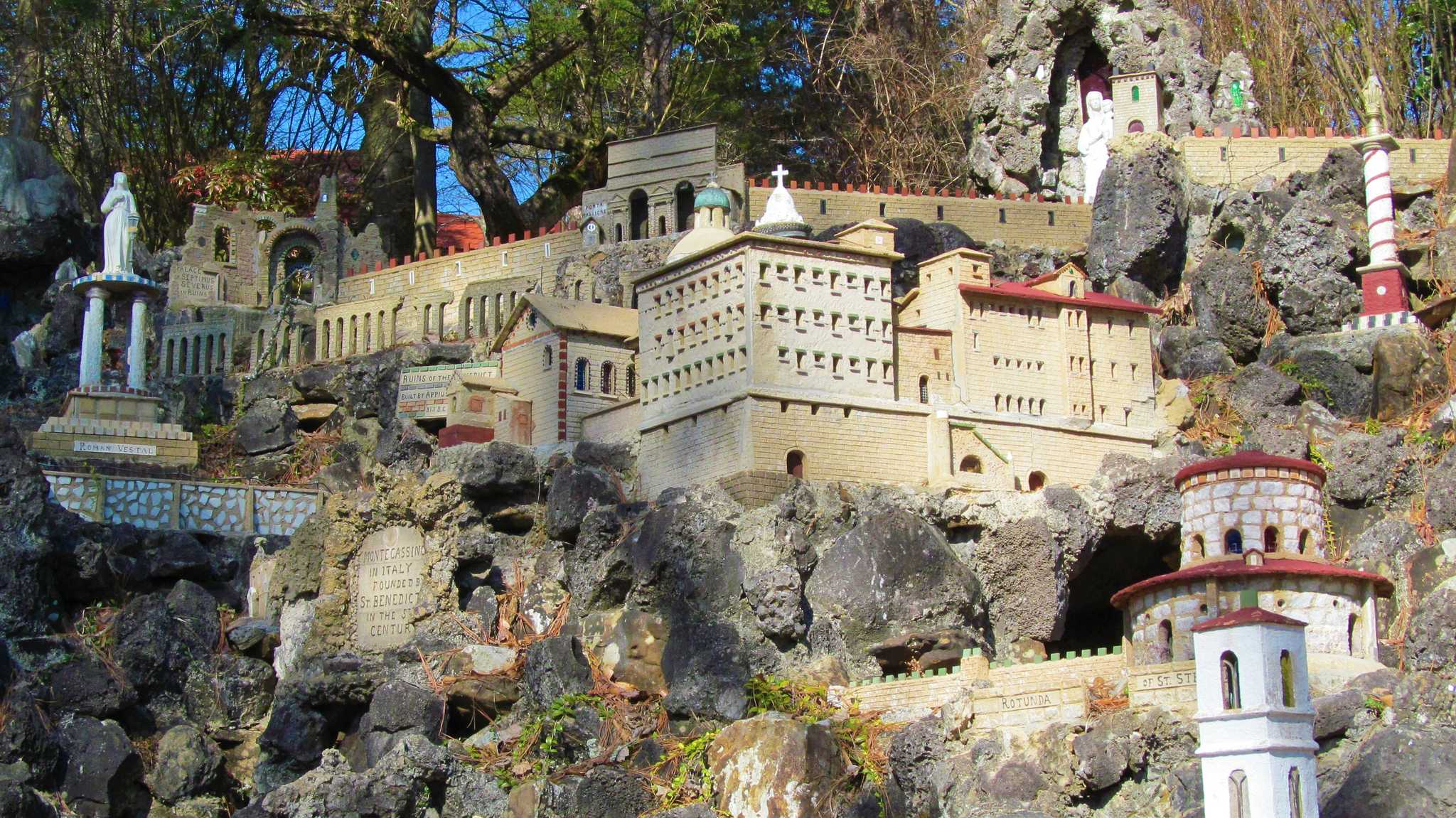 Visit Ave Maria Grotto on the way from pensacola-fl-us to huntsville-al-us with Daytrip