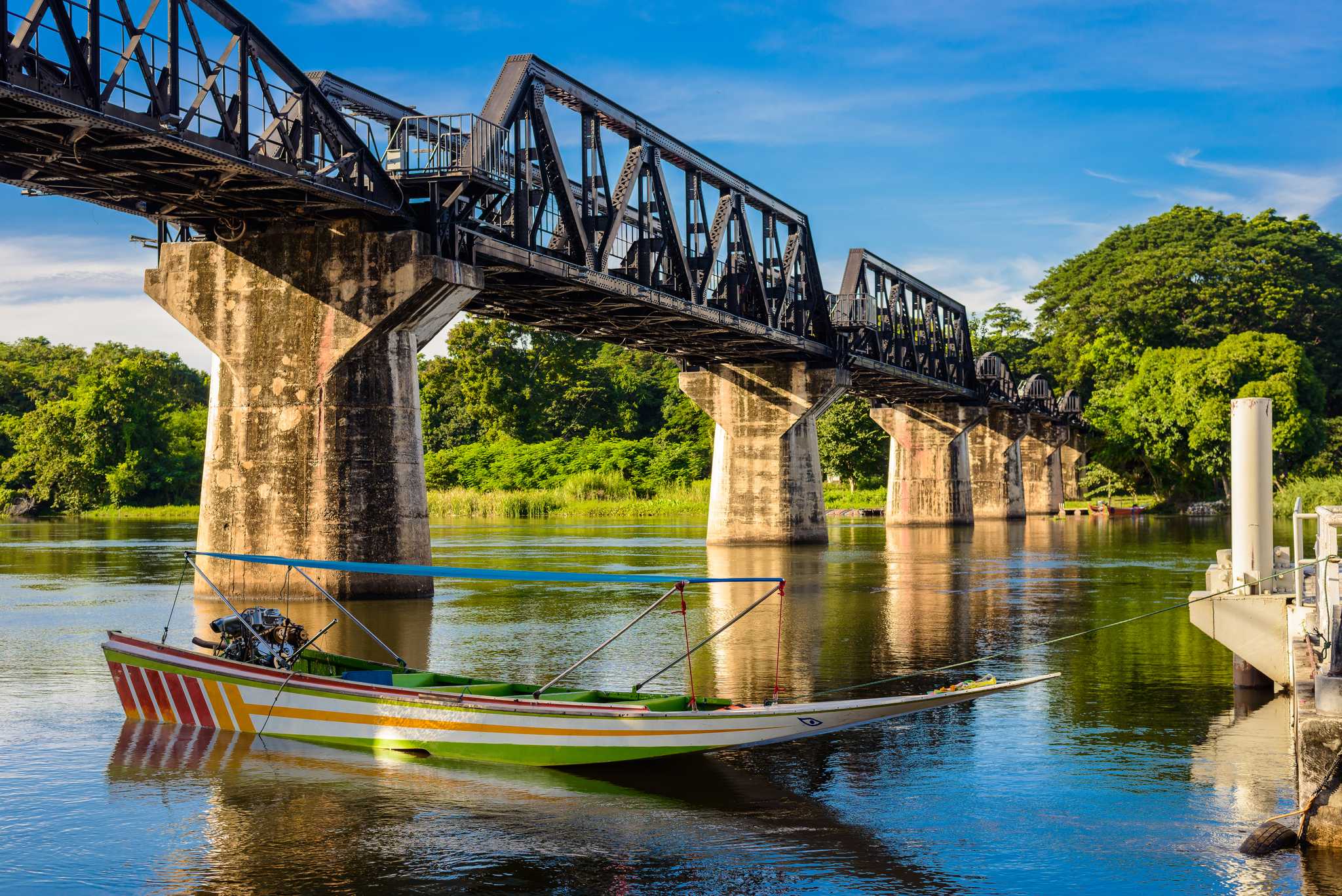 Itinerary stop at Bridge on The River Kwai on private day trip from Laem Chabang Port