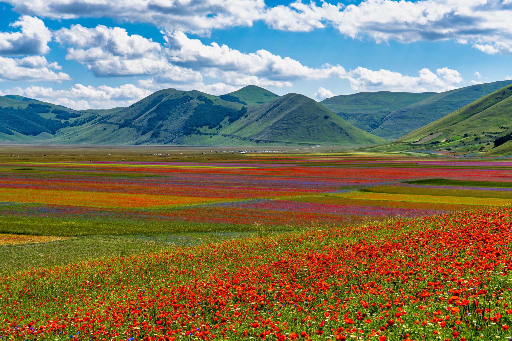 Parada no itinerário em Castelluccio di Norcia em viagem particular de um dia a partir de Rome