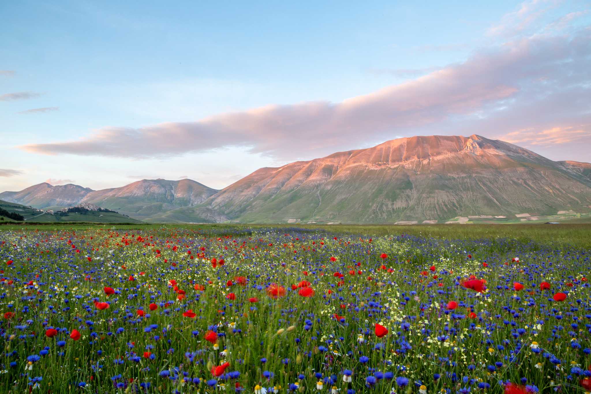 Parada no itinerário em Castelluccio di Norcia em viagem particular de um dia a partir de Rome