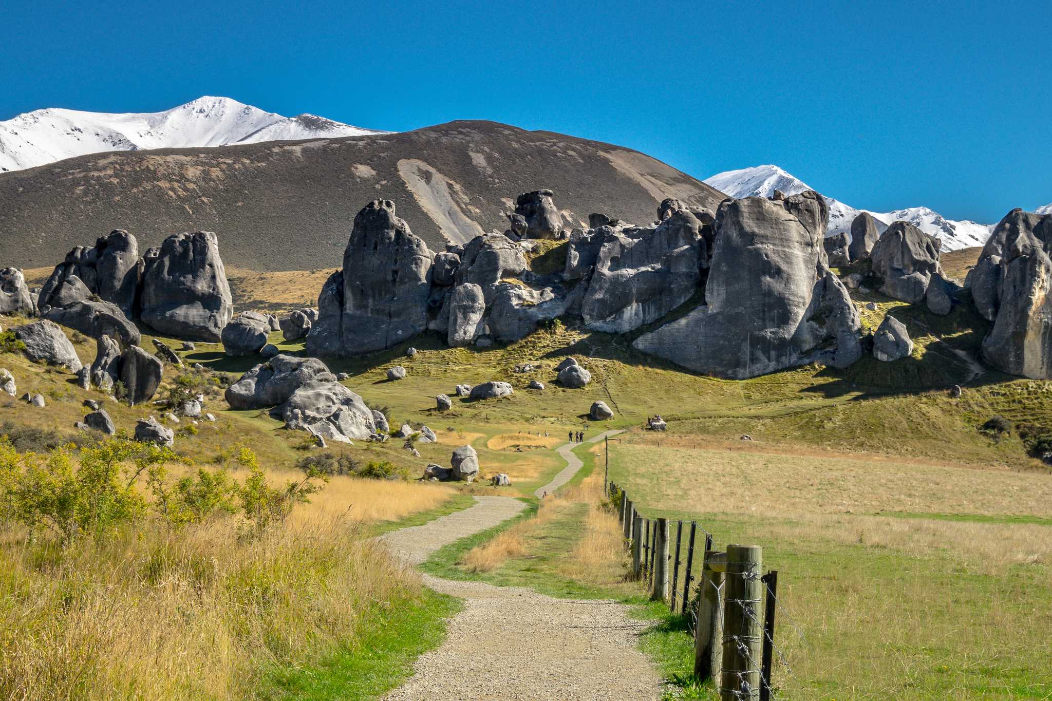 Arrêt de l'itinéraire à Castle Hill lors d'une excursion privée d'une journée depuis Christchurch