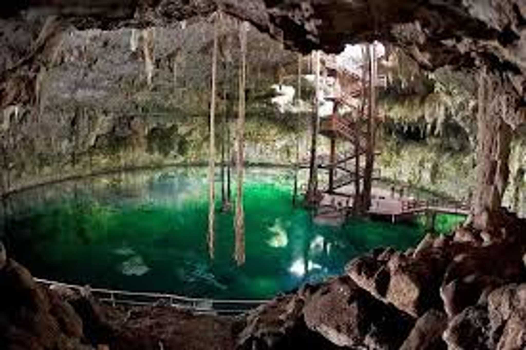 Itinerary stop at Cenote Maya Park on private day trip from Puerto Morelos