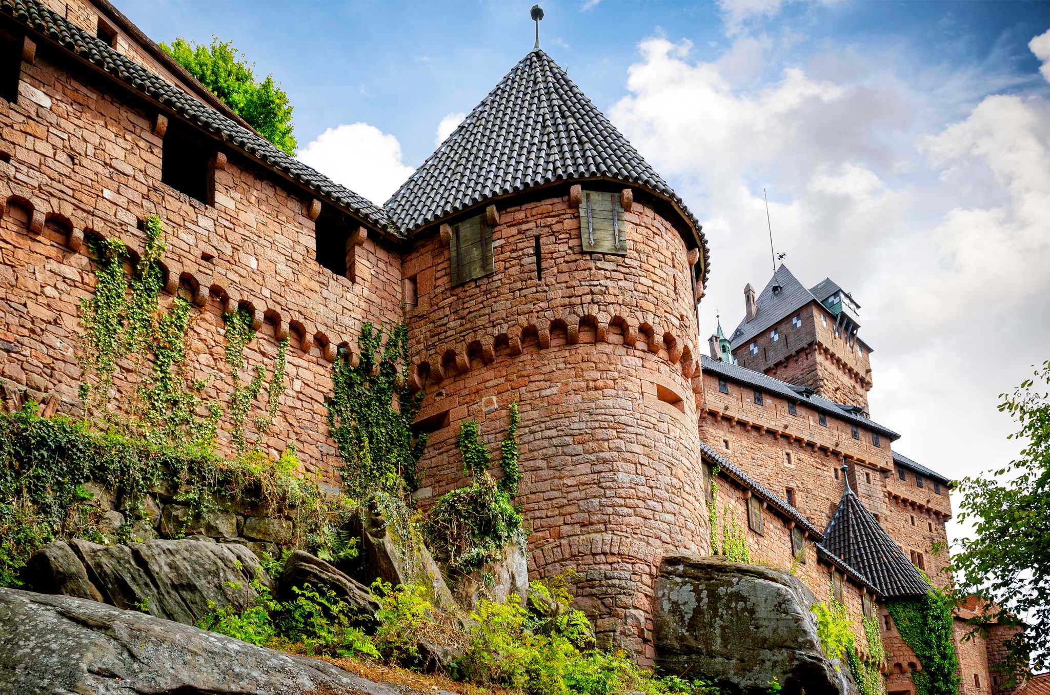 Itinerary stop at Chateau du Haut Koenigsbourg on private day trip from Strasbourg