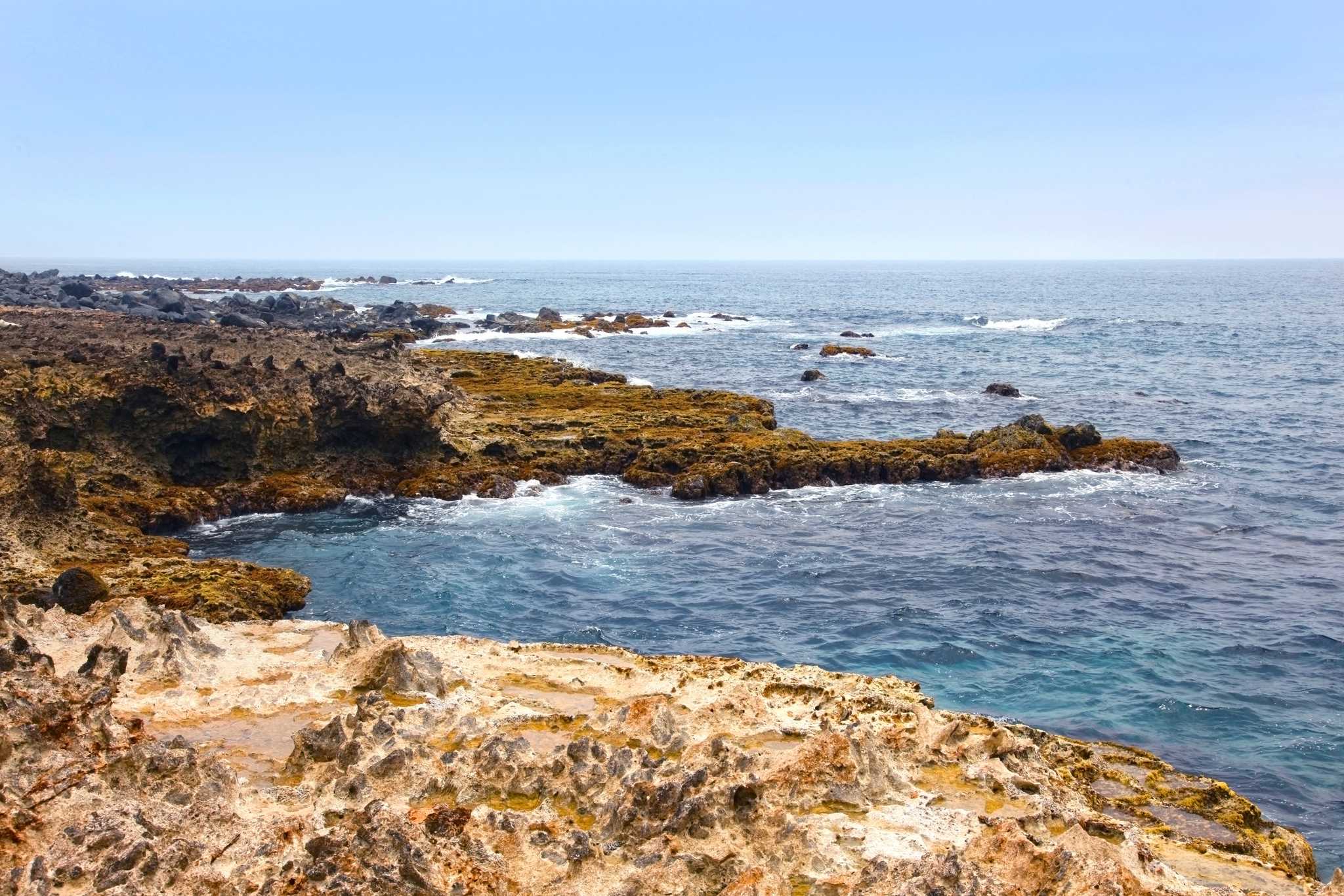 Parada no itinerário em Conchi Natural Pool em viagem particular de um dia a partir de Oranjestad