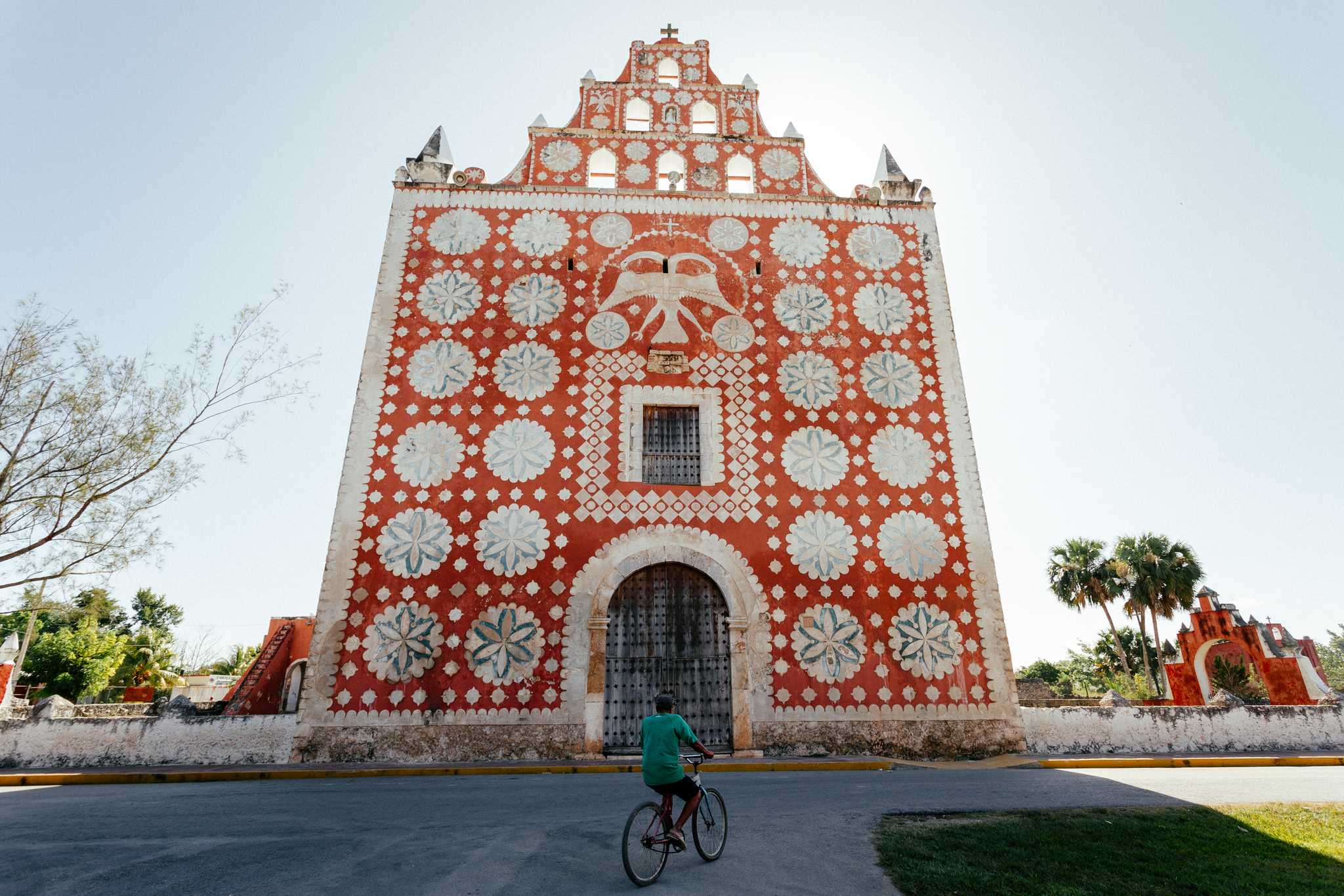 Reiseroute Stop in Iglesia de Uayma auf privatem Tagesausflug von Cancun