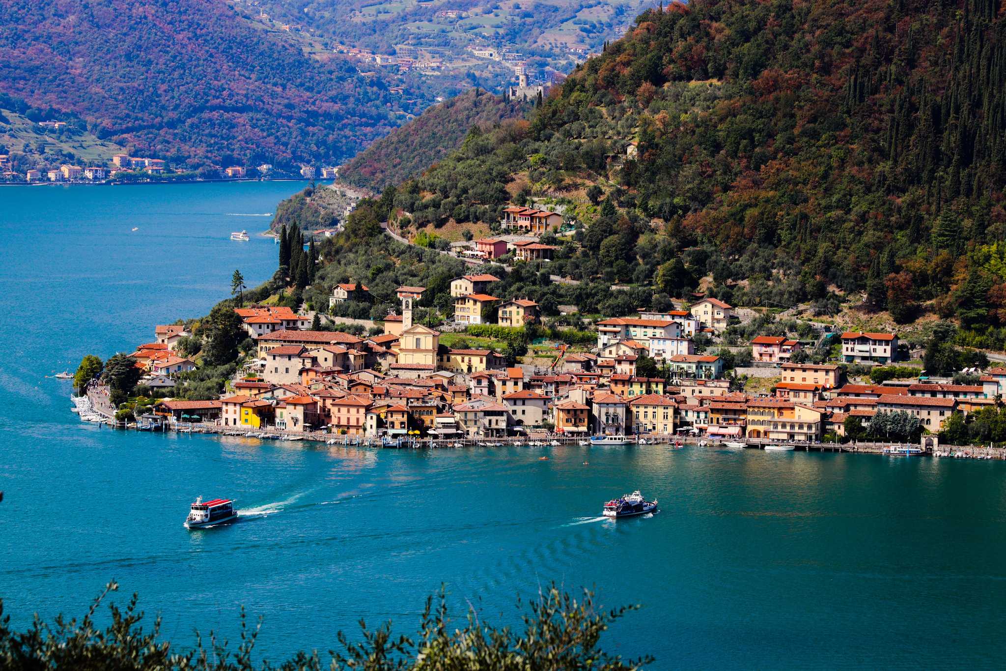 Private car transfer services in Lago d'Iseo - scenic view on Lago d'Iseo in Italy