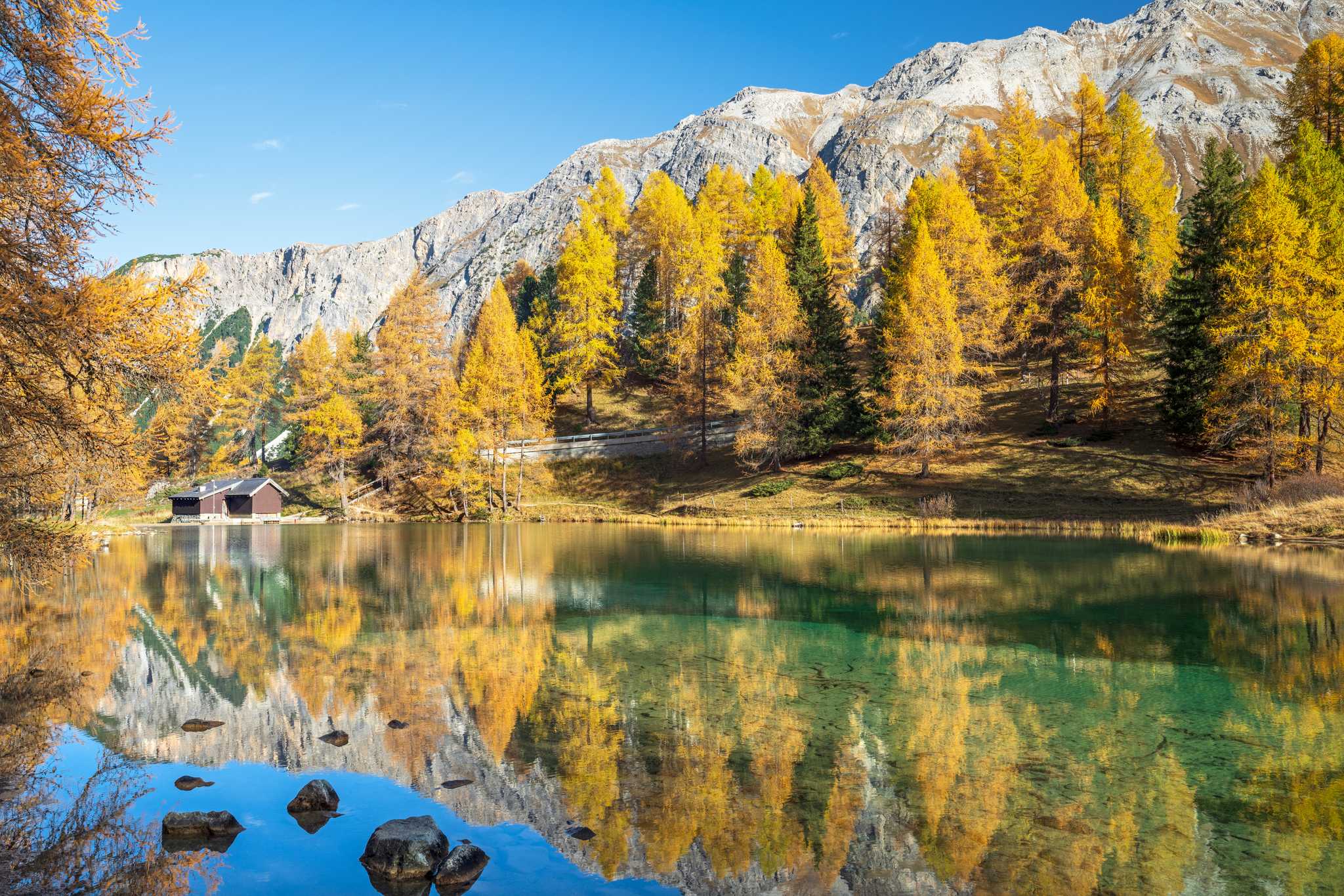 Private Autotransferdienste in Lai da Palpuogna - malerische Aussicht auf Lai da Palpuogna in Schweiz