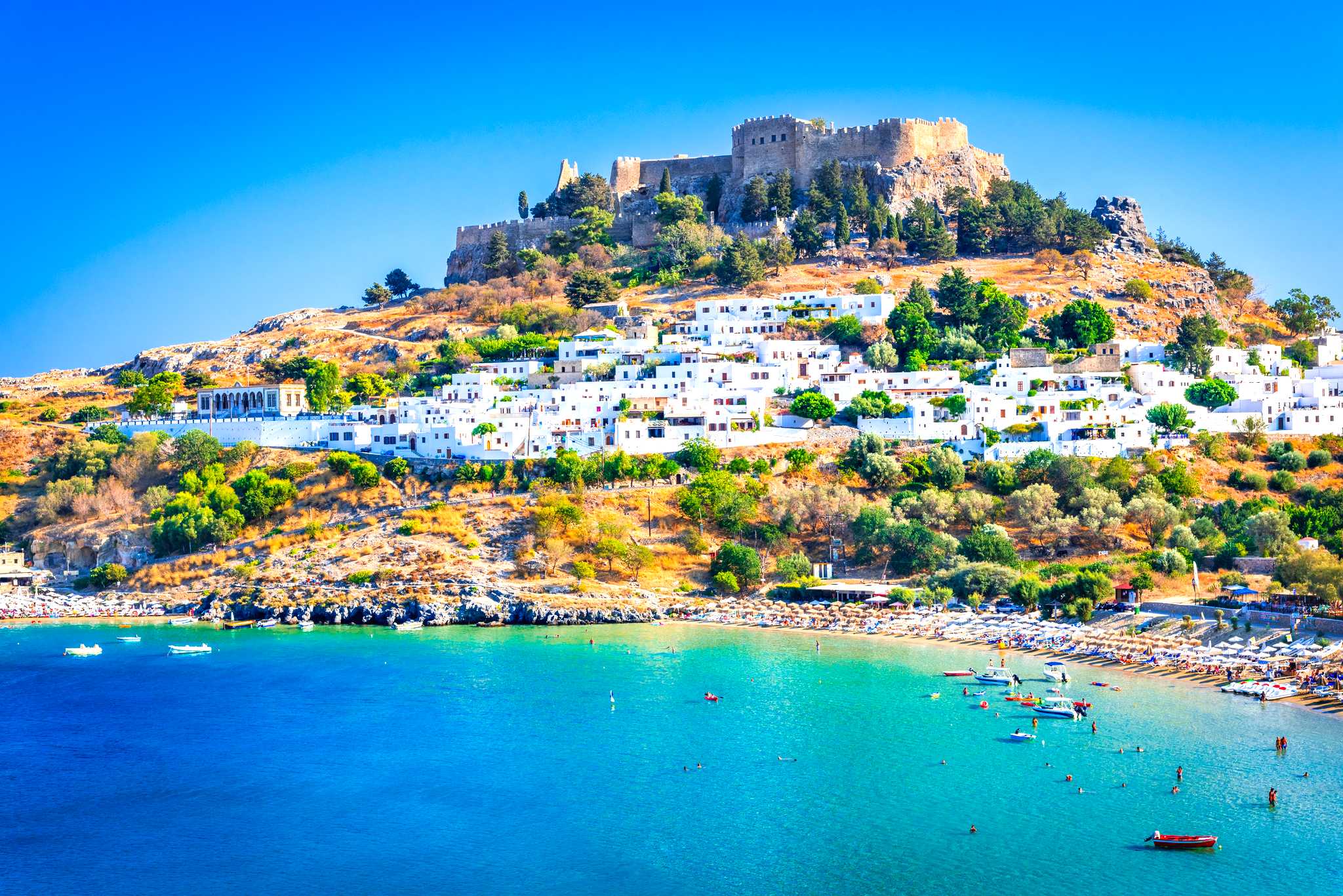 Rhodes City to Lindos and Anthony Quinn Bay: Day trip
