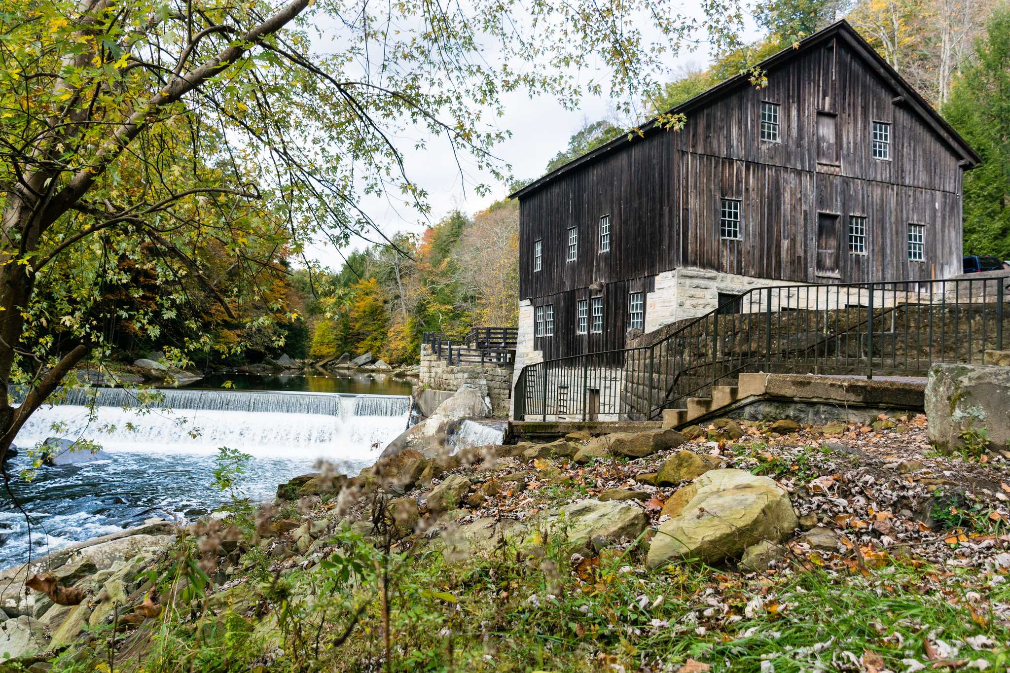 Visit McConnells Mill State Park on the way from pittsburgh-pa-us to youngstown-oh-us with Daytrip