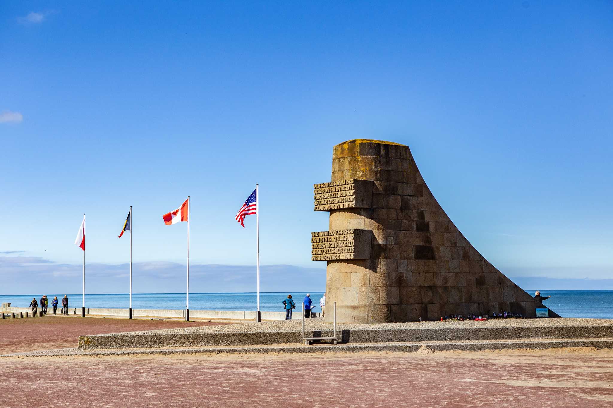 Reiseroute Stop in Omaha Beach auf privatem Tagesausflug von Bayeux