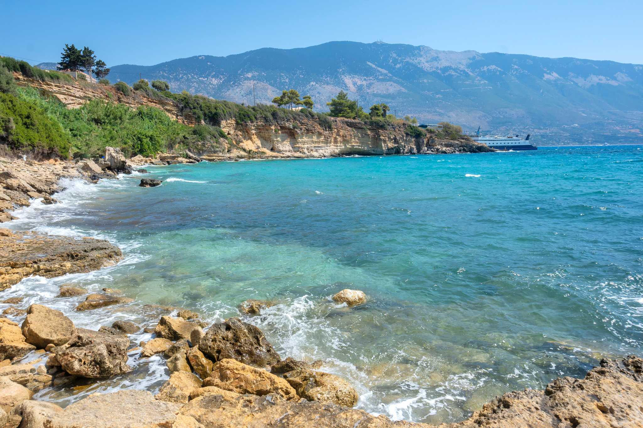 Reiseroute Stop in Paralia Super Paradise auf privatem Tagesausflug von Mykonos