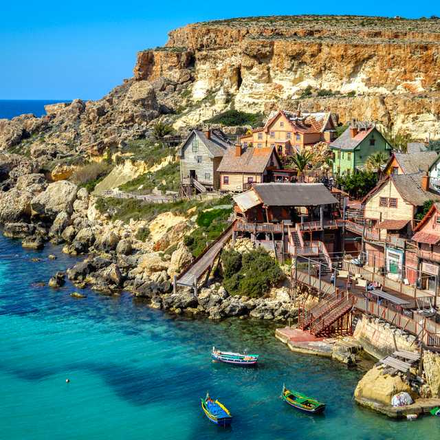 St Julian's to Popeye Village and San Anton Gardens Day Trip