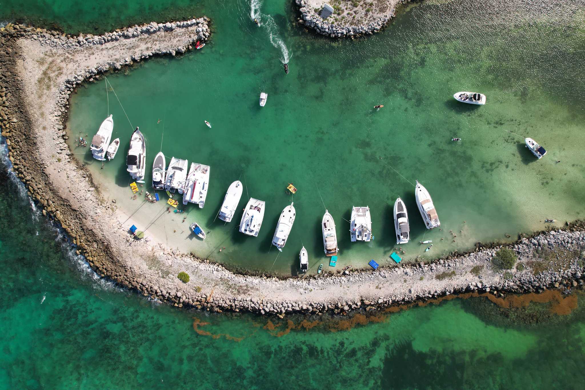 Itinerary stop at Puerto Aventuras on private day trip from Puerto Morelos