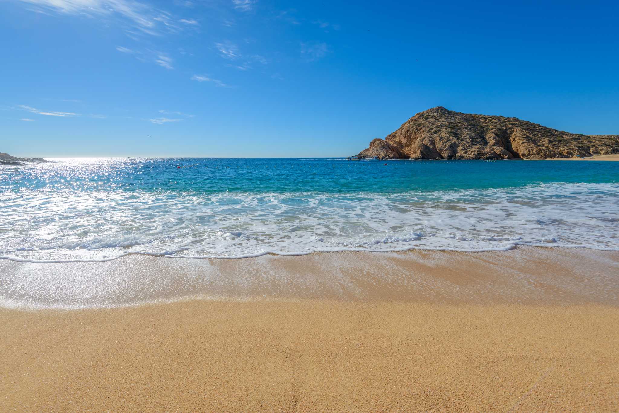 Reiseroute Stop in Santa Maria Beach auf privatem Tagesausflug von Cabo San Lucas