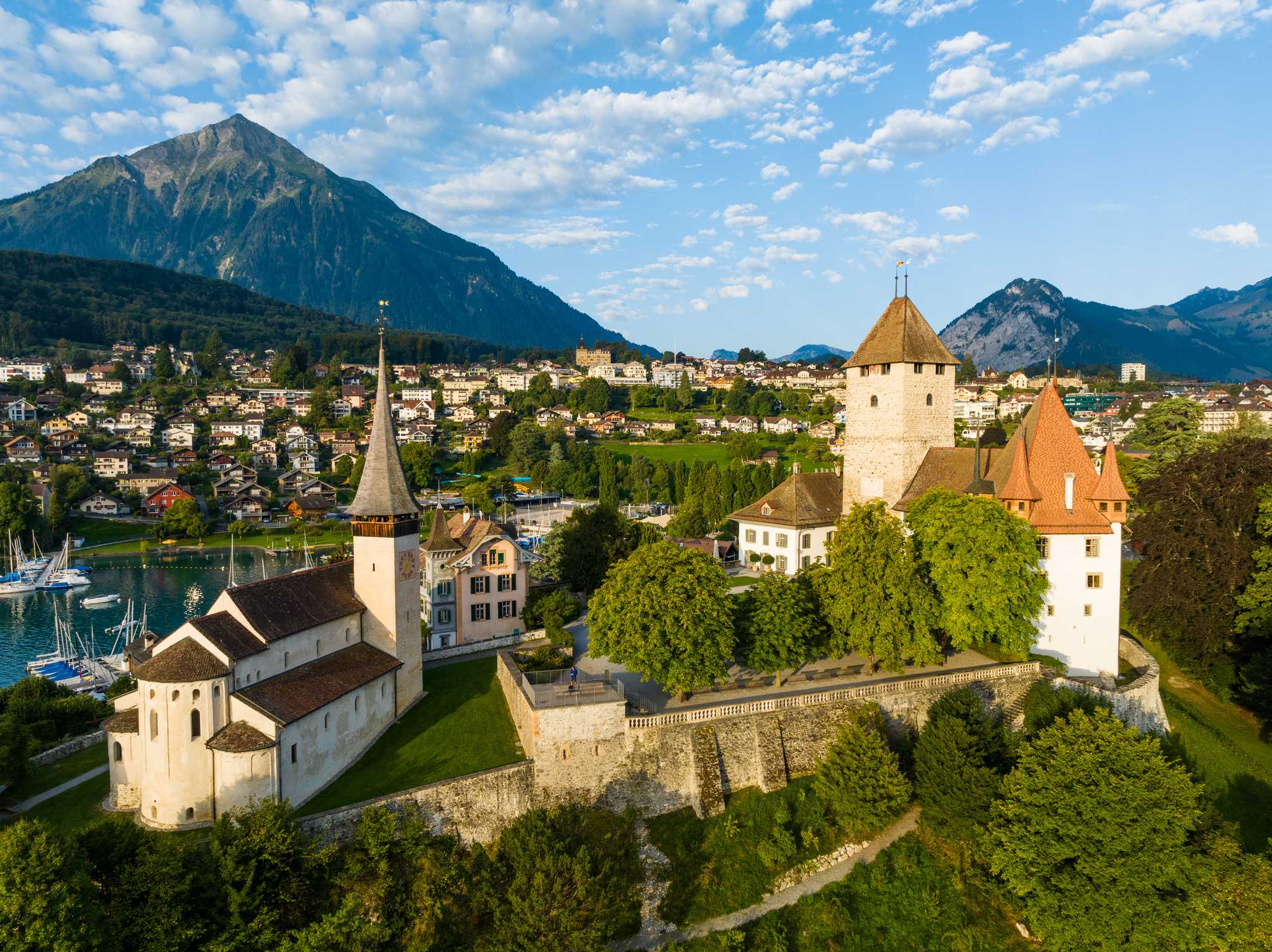 Itinerary stop at Schloss Spiez on private day trip from Bern