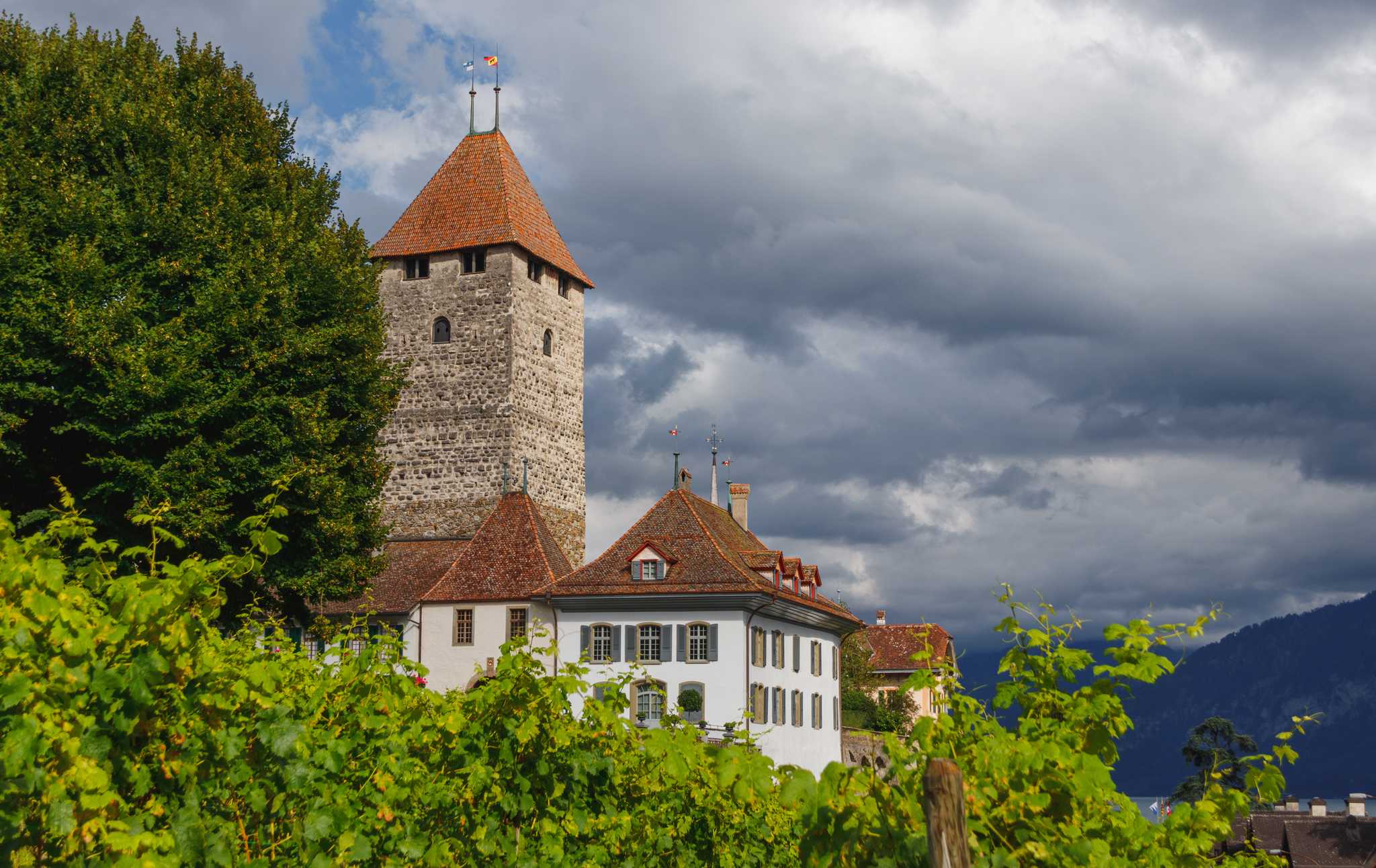 Itinerary stop at Schloss Spiez on private day trip from Bern