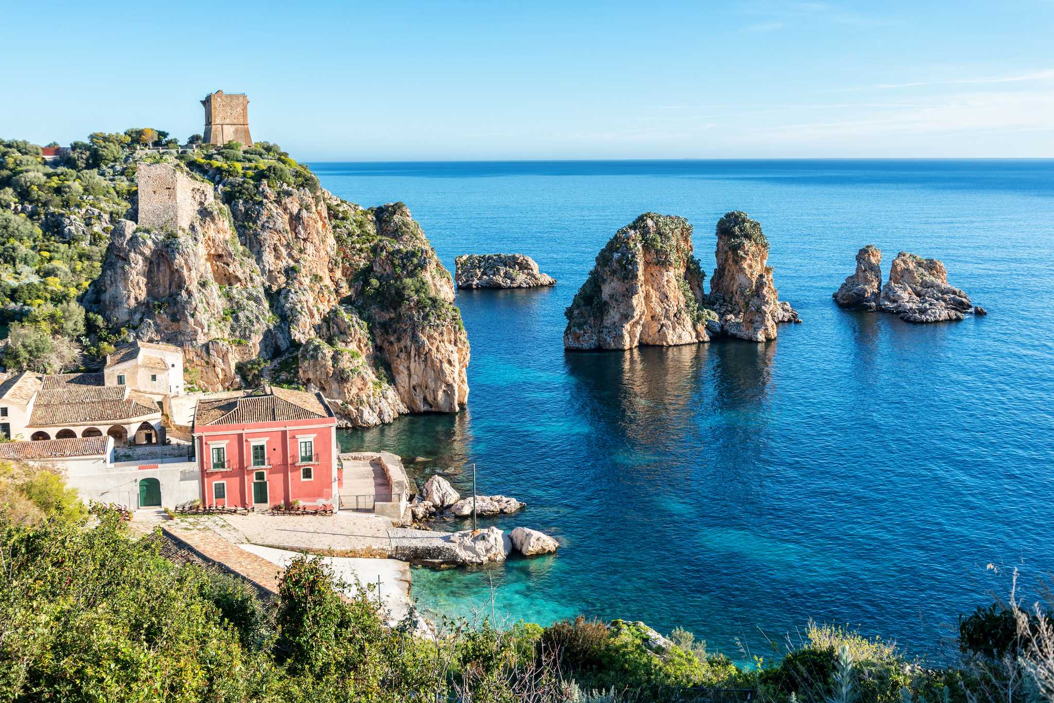 Itinerary stop at Scopello on private day trip from Palermo