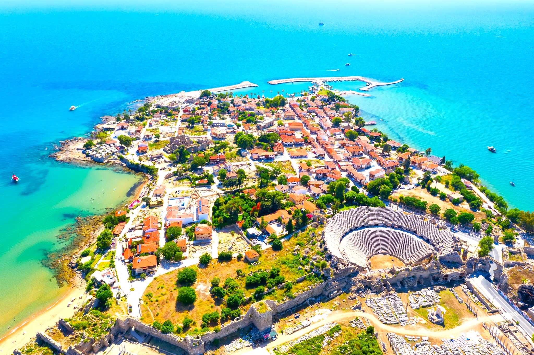 Alanya to Side and Manavgat Waterfall: Private day trip