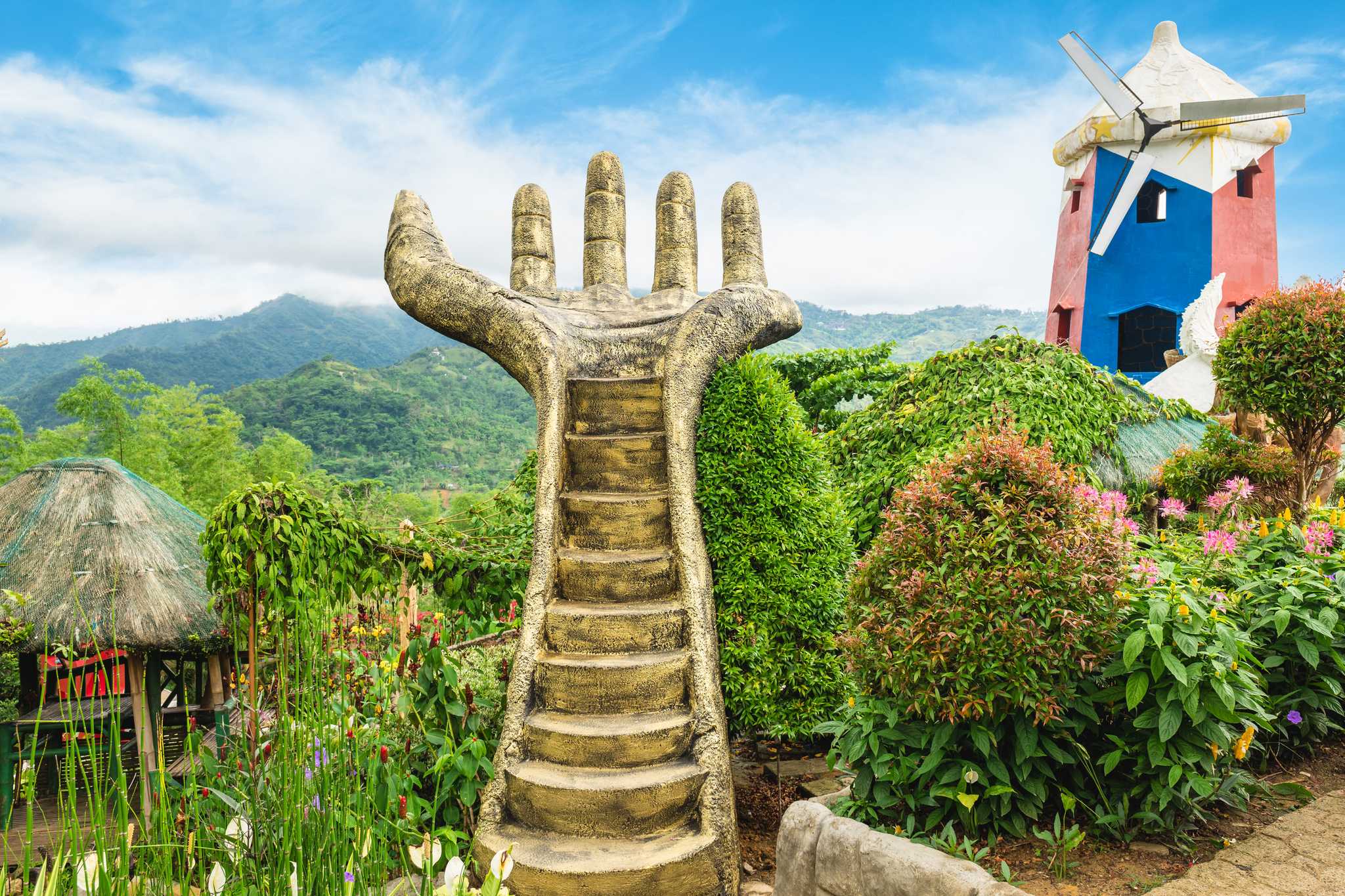 Itinerary stop at Sirao Garden on private day trip from Cebu City