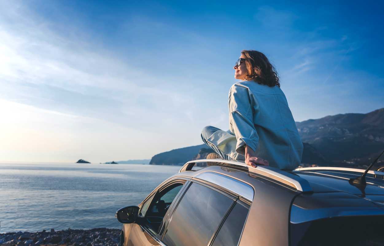 A woman traveler exploring confidently on her solo journey