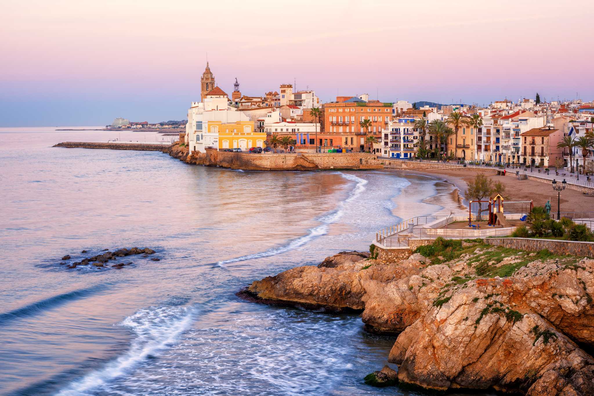 Itinerary stop at Sitges on private day trip from Barcelona