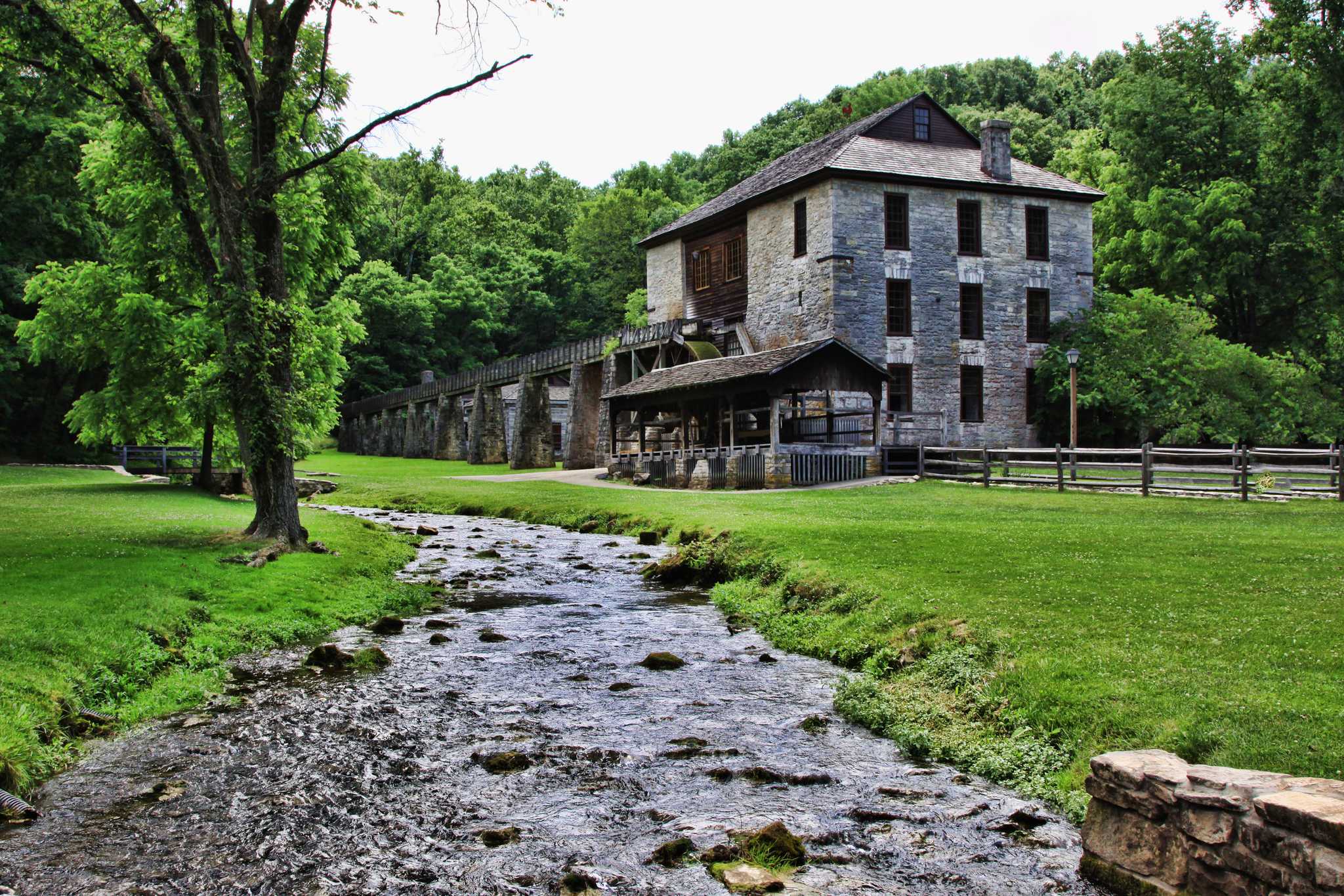 Visit Spring Mill State Park on the way from chicago-il-us to louisville-ky-us with Daytrip