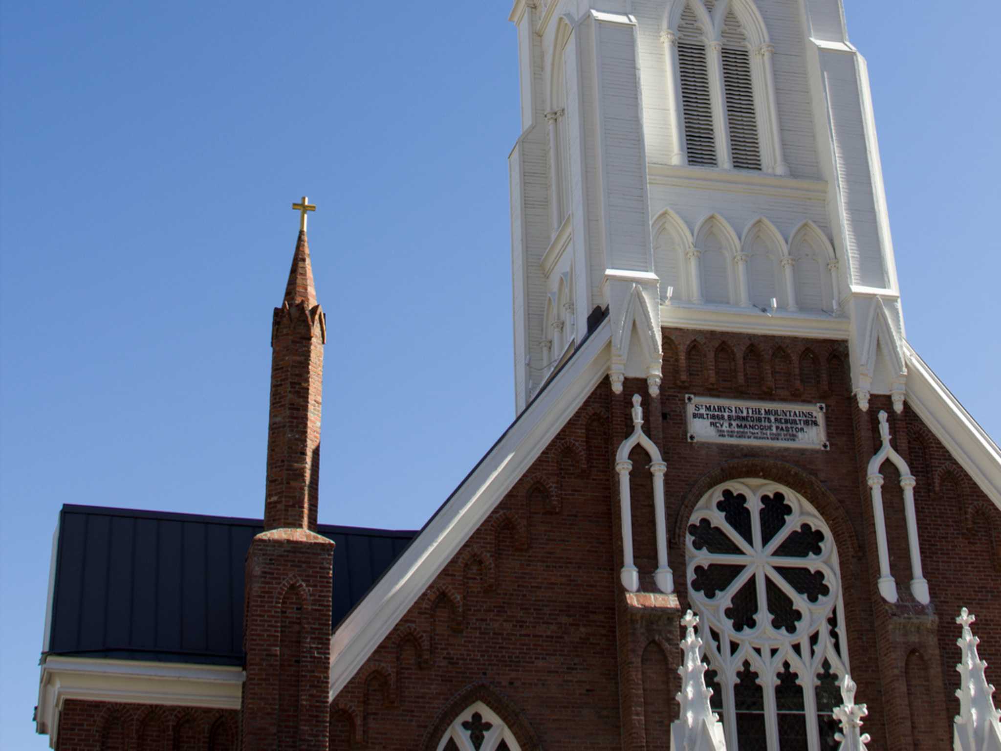 Visit St. Mary's in the Mountains Catholic Church on the way from glendale-az-us to reno-nv-us with Daytrip