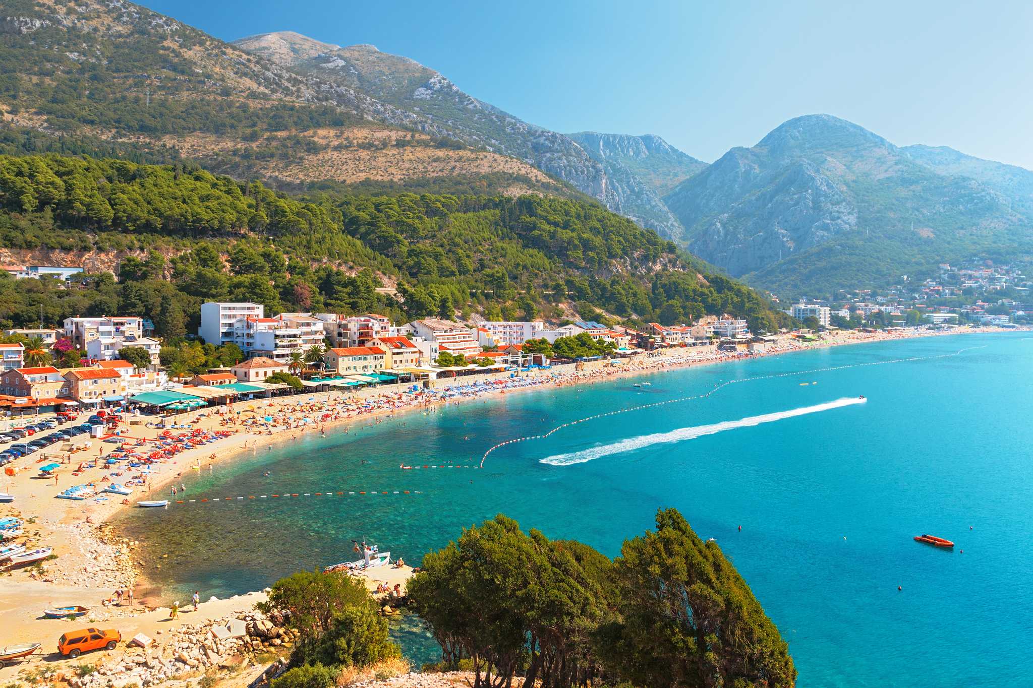 Private car transfer services in Sutomore - scenic view on Sutomore in Montenegro