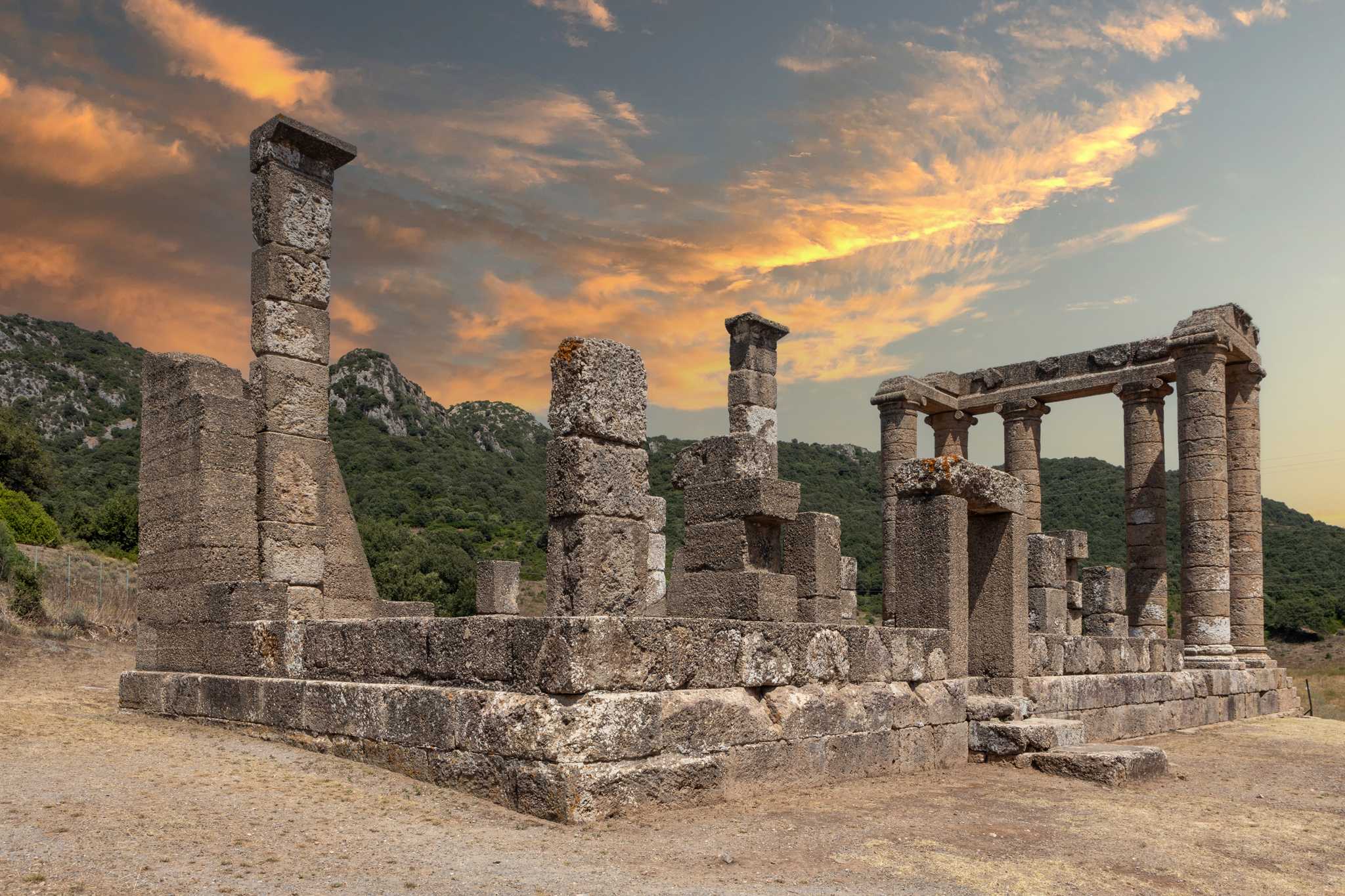 Private Autotransferdienste in Temple Of Antas - malerische Aussicht auf Temple Of Antas in Italien