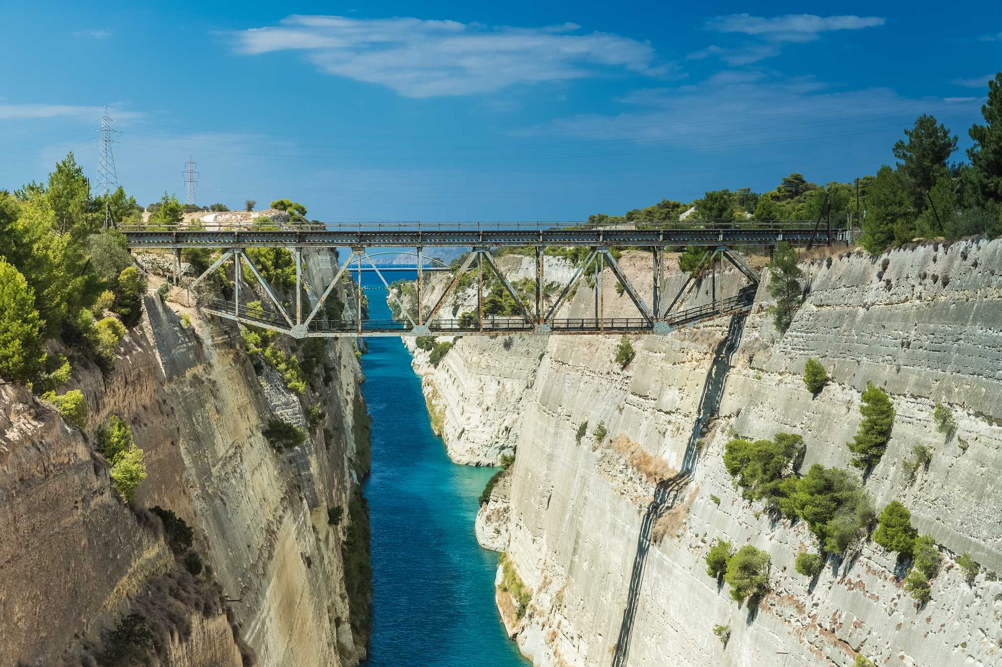 Itinerary stop at The Corinth Canal on private day trip from Athens