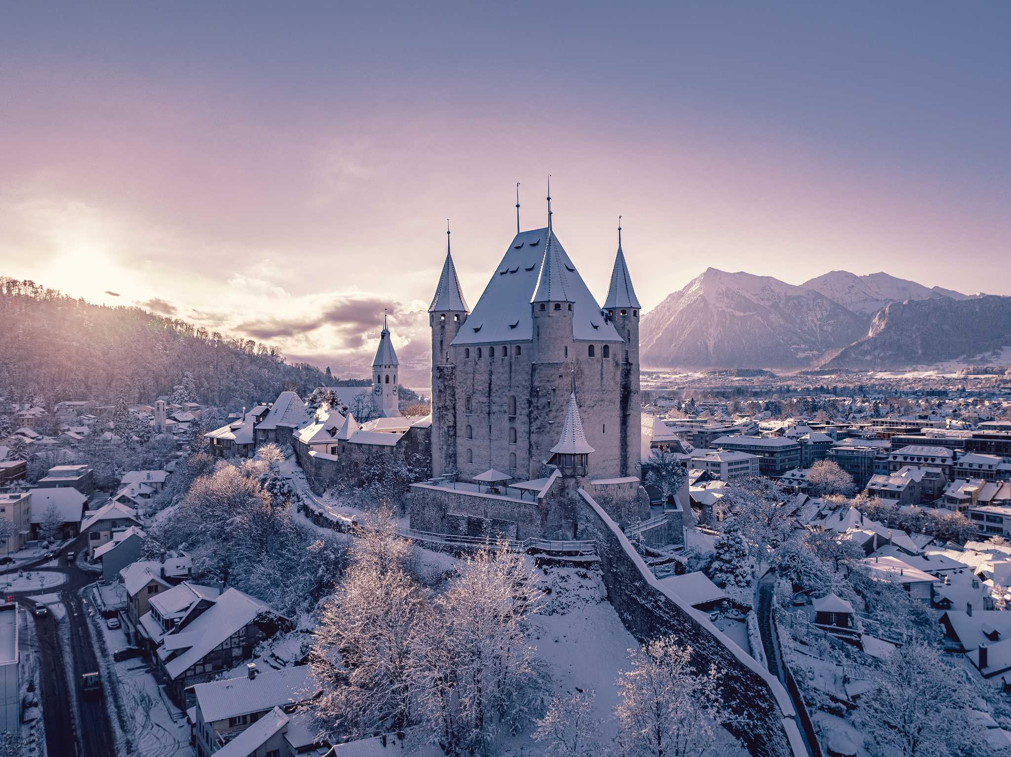 Itinerary stop at Thun Castle on private day trip from Bern