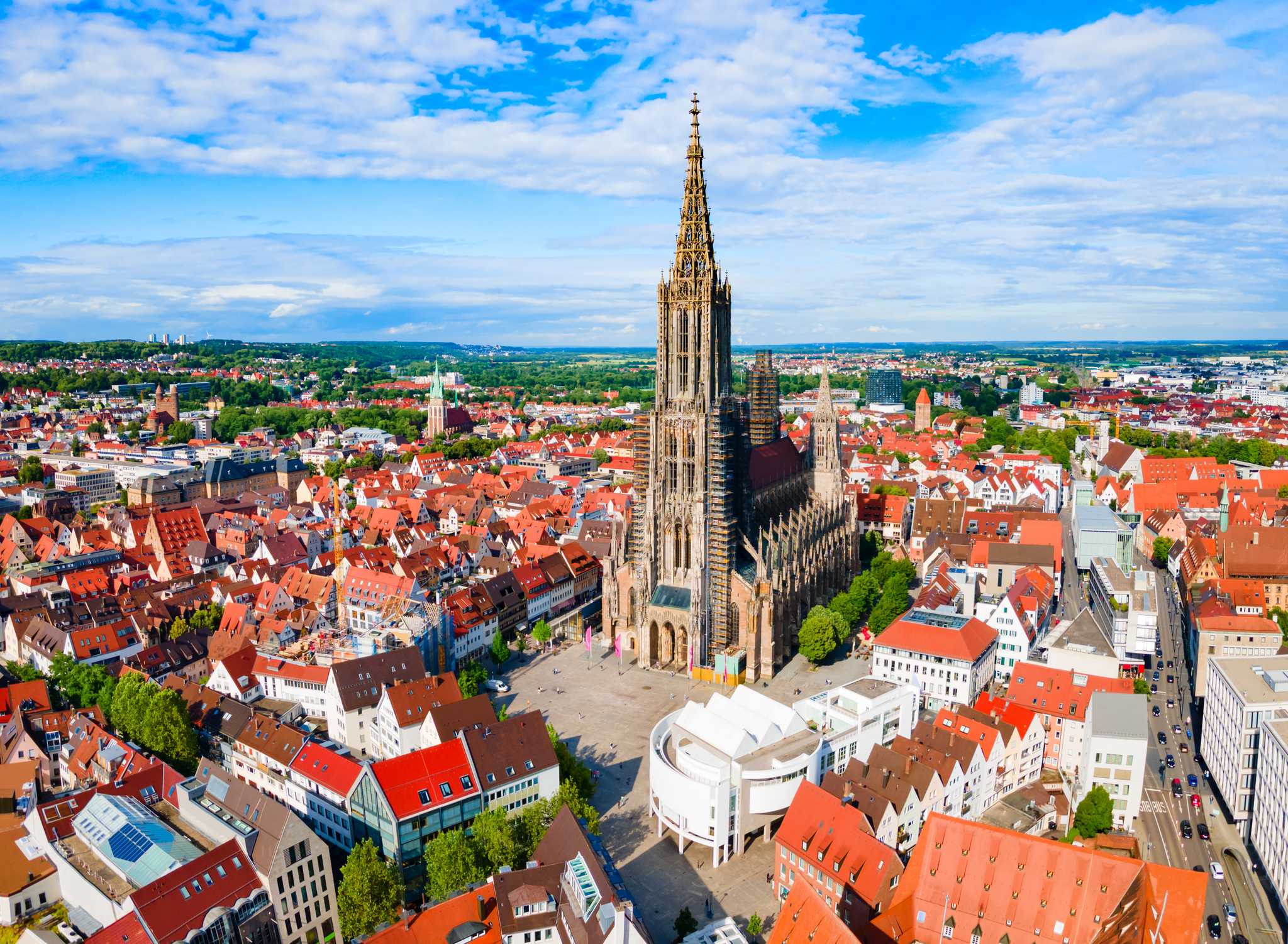Resplan stopp vid Ulm Minster på privat dagsutflykt från Munich