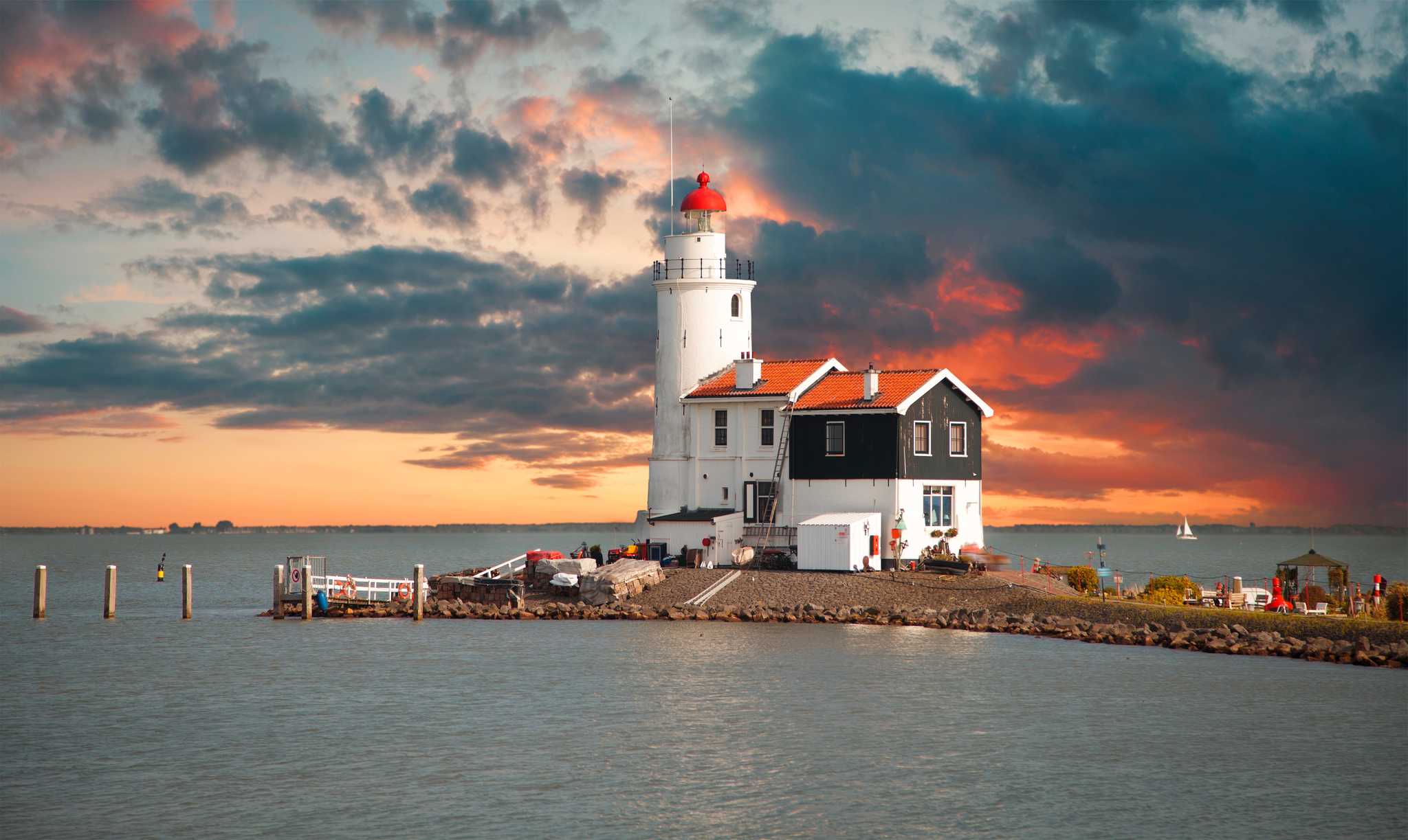 Parada del itinerario en Urk en excursión privada desde Amsterdam