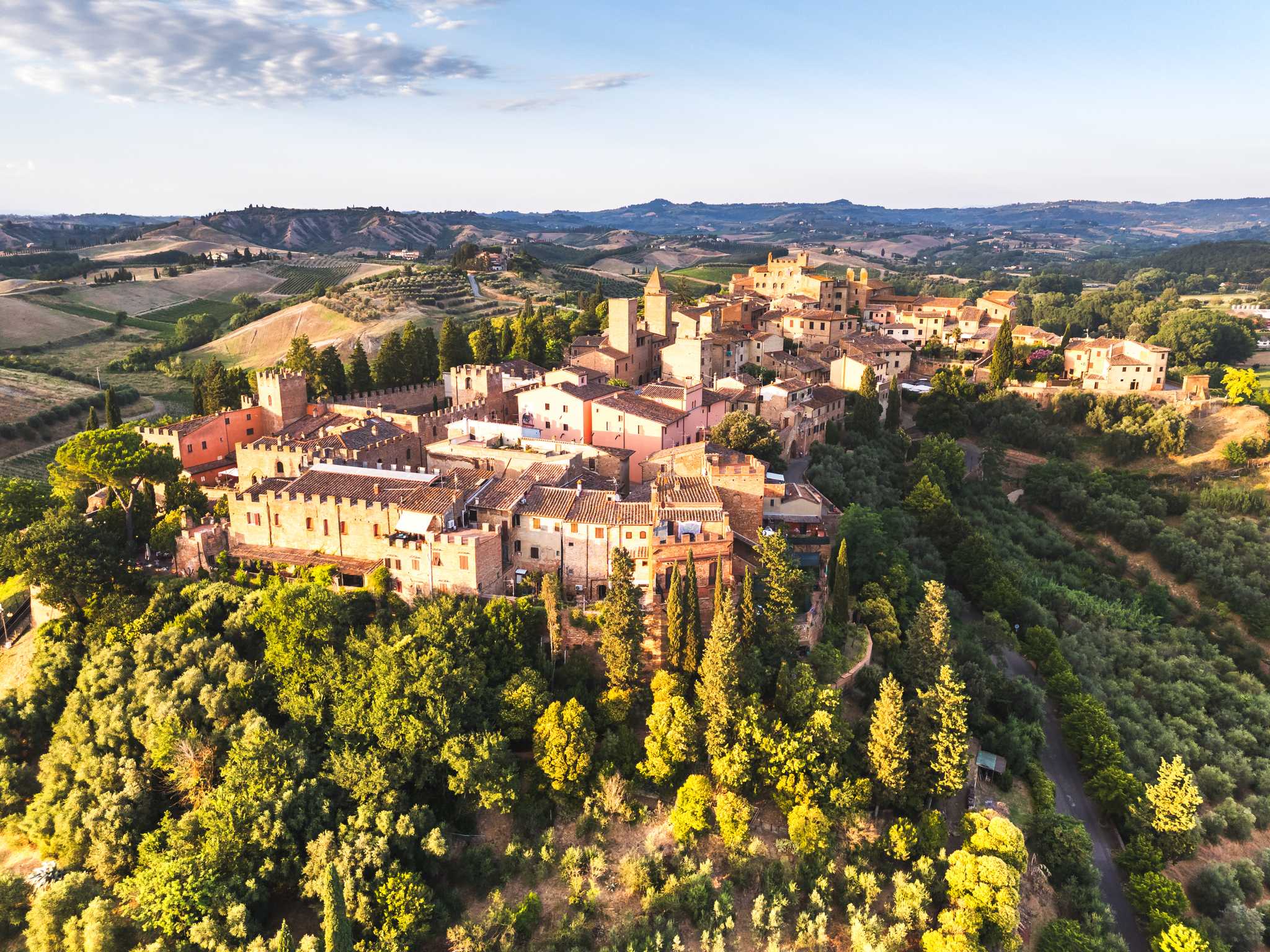 Servicios de traslado en coche privado en Villa il Pozzo - vista panorámica de Villa il Pozzo en Italia