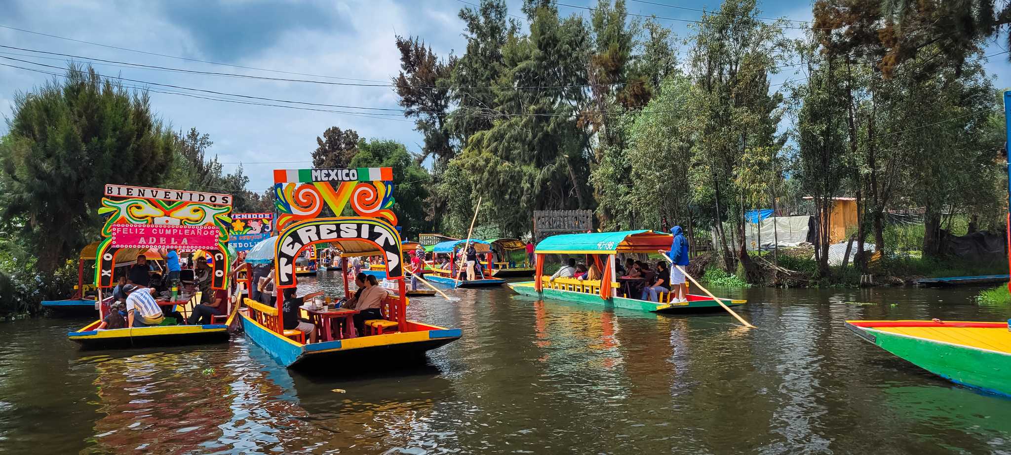 Marvel at an ancient canal system and Mexican Muralism in Xochimilco.